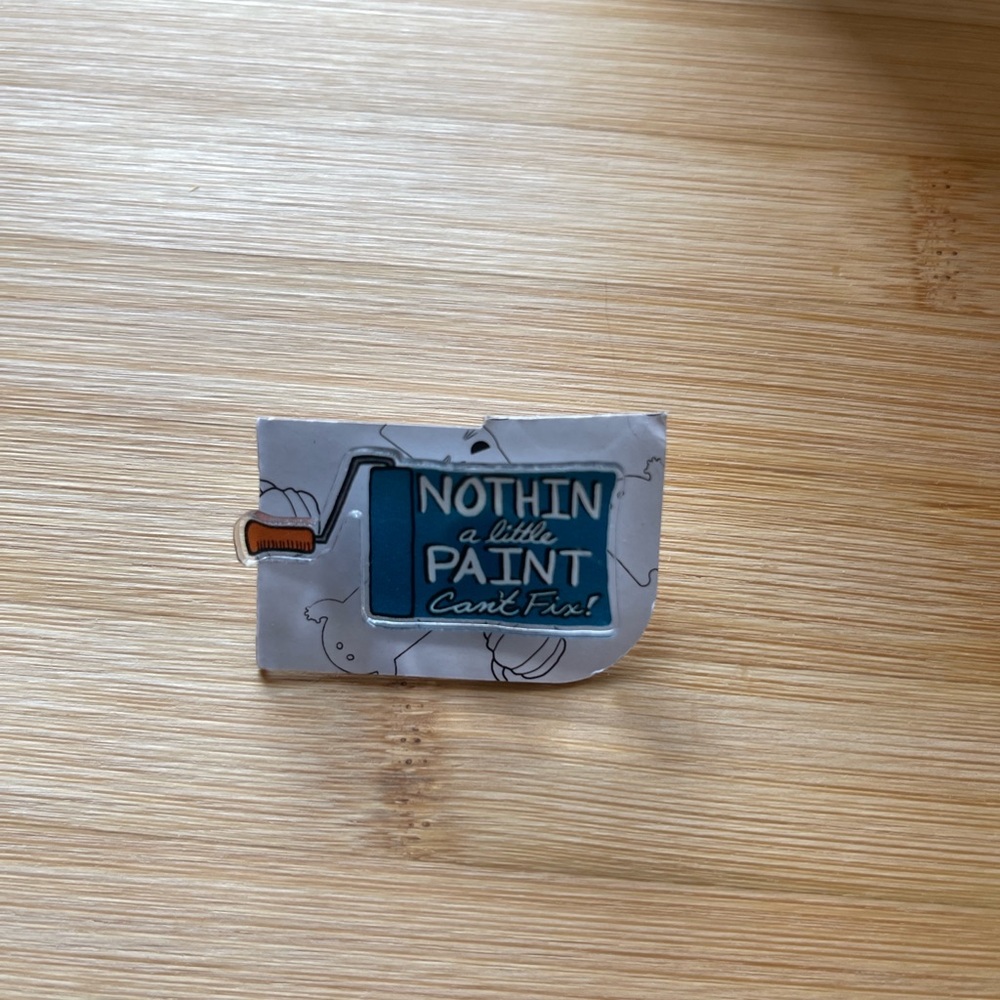 Blue and White Enamel Pin